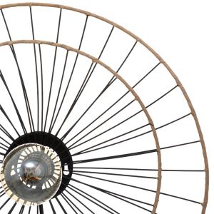 Wall lamp Alara E27 40w in gold-black color, dimensions D45x11cm