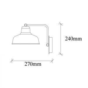 Wall lamp/wall lamp metal black Hm7306 19x27x24cm