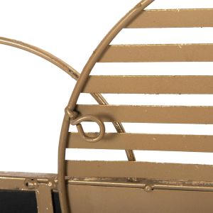 Стенна метална декорация Hm4210 цвят кафяв/златен 125x39hcm