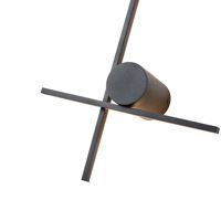 Wall metal chandelier right Led 12w 840lm 3000k 600x260x60mm black Arte Illumina Clio