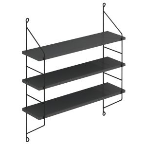 Wall shelves 'achala' Hm9185,20 melamine in dark gray color 60x15x68cm
