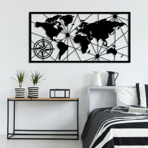Wall metal panel world map Hm7335