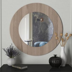 Wall mirror 'alexander' grey oak 90cm