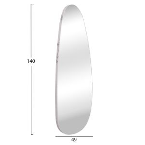 Wall mirror Crither Hm4486.05 MDF frame in white marble color 49x140hcm.