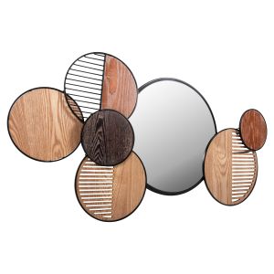 Wall mirror Davion Mdf-black metal 123x5x63hcm Hm4217