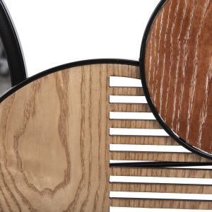 Wall mirror Davion Mdf-black metal 123x5x63hcm Hm4217
