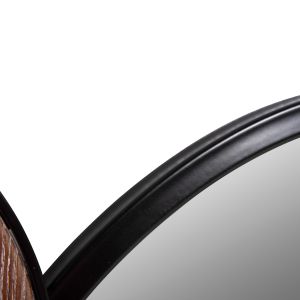 Wall mirror Davion Mdf-black metal 123x5x63hcm Hm4217