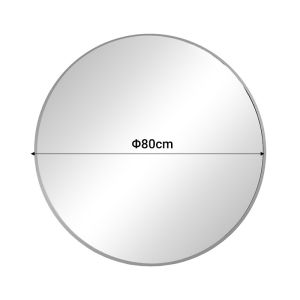 Emmett Inart wall mirror with silver aluminum frame 80x80x2.5cm