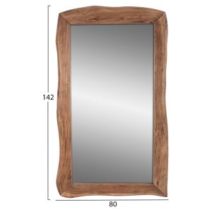Wall mirror Hm8186.11 with acacia solid wood frame 140χ80χ4