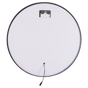 Wall mirror Hm9579.01 with aluminum frame black with Led lights D60x3cm