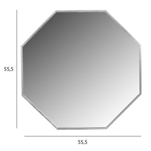 Wall mirror Hm9583.40 Octagon Silver with aluminum frame 55.5x2.5x55.5hcm