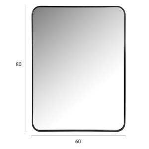 Wall mirror Hm9584,01 Black with aluminum frame 60x3x80hcm