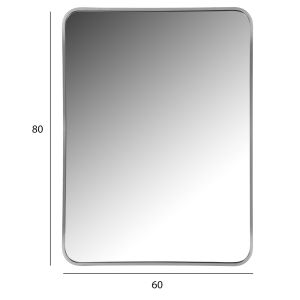 Wall mirror Hm9584,40 Silver with aluminum frame 60x3x80hcm