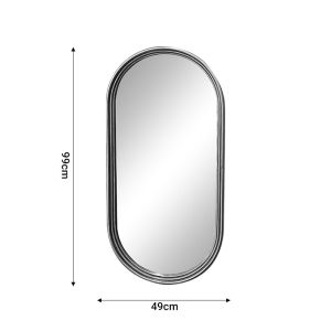 Olympon Inart wall mirror with gold metal frame 49x5x99cm