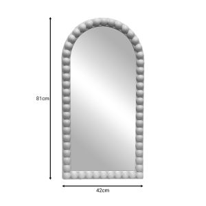 Wall mirror Pavlova Inart with a frame made of polypropylene, silver color 42x81x3.5cm