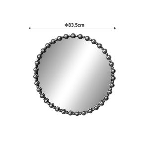 Poppens Inart wall mirror with gold metal frame 83.5x4.5x83.5cm