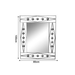 Wall mirror Roteron Inart with gold metal frame 80x2x100cm