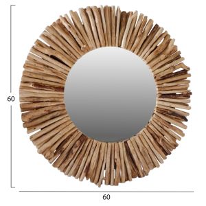 Wall mirror Sunny Driftwood Naturally natural wood Hm7720 60x5x60h