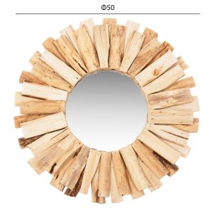 Wall mirror Sunny Naturally Driftwood natural wood Hm7719 50x5x50h