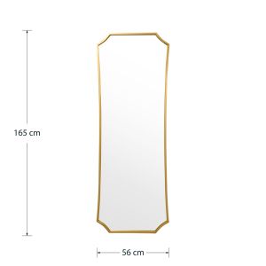 Стенно огледало Torfu златиста метална рамка 56x2x165cм