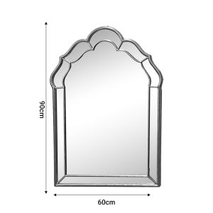 Wall mirror Xoton Inart with gold metal frame 60x3x90cm