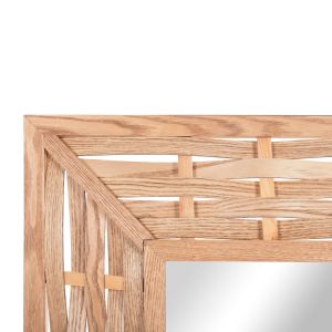 Wall mirror bamboo oak color 71x7x71cm Hm4226