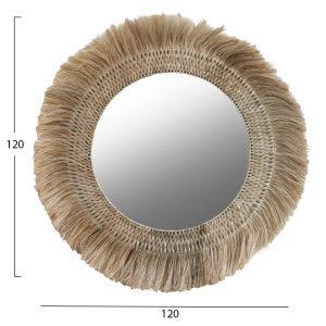 Wall mirror circle in natural color Hm7747