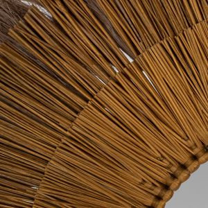 Round wall mirror natural and gold Hm7797