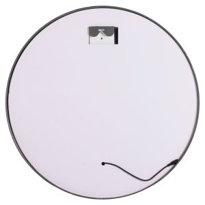 Round wall mirror Hm4503.40 aluminum frame in silver Led lighting φ80cm.