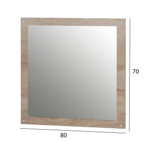 Wall mirror melamine in Sonama 80x70x1.8cm Hm4360