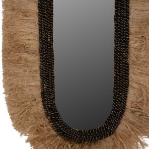 Oval wall mirror in natural color Hm7745
