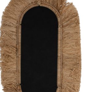 Oval wall mirror in natural color Hm7745