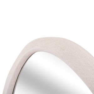 Wall mirror oval Santorini series Hm4513 MDF in antique white 90x3.2x60hcm.