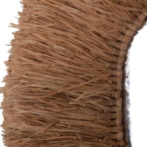 Oval-shaped wall mirror Hm4711 sisal fiber frame in natural color 95x60x15 (detent) cm.