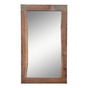 Wall mirror with solid mango wood frame 70x3x120cm