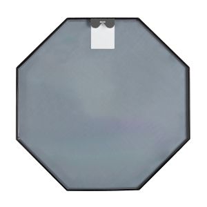 Wall mirror Archer series Hm4499.01 octagonal aluminum frame in black φ74cm.
