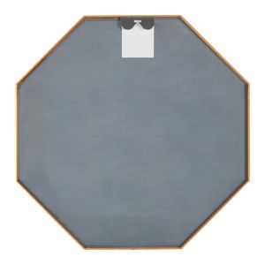 Wall mirror Archer series Hm4499.30 octagonal aluminum frame in gold φ74cm.