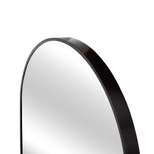 Wall mirror Archer series Hm4500.01 oval aluminum frame in black 59x79hcm.