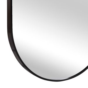 Wall mirror Archer series Hm4500.01 oval aluminum frame in black 59x79hcm.