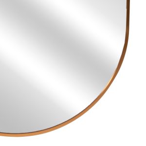 Wall mirror Archer series Hm4500.30 oval aluminum frame in gold 59x79hcm.