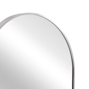 Wall mirror Archer series Hm4500.40 oval aluminum frame in silver 59x79hcm.
