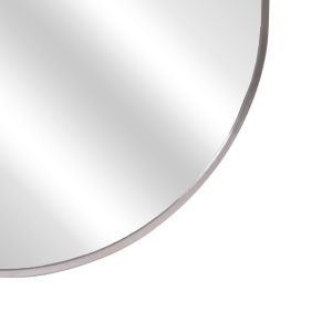Wall mirror Archer series Hm4500.40 oval aluminum frame in silver 59x79hcm.