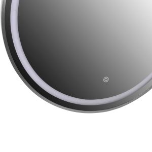 Wall mirror gray aluminum frame with Led lights D60x3cm Hm9580,40