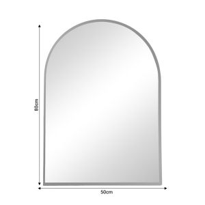 Wall mirror Inart with black aluminum frame 50x2.5x80cm