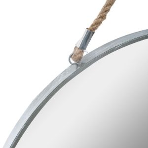 Wall mirror with gray metal frame 55x2x55cm