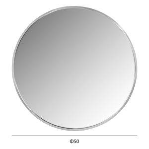Wall mirror with silver aluminum frame Hm9582,40 D50x3cm