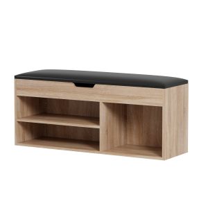 Shoe rack with seating Romir melamine Sonama-brown seat 100x30x44cm Hm2478,01