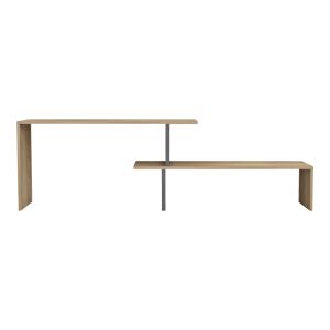 Lilant TV stand, melamine board in sonoma color and black metal leg 160x30x45cm