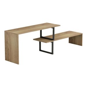 Lilant TV stand, melamine board in sonoma color and black metal leg 160x30x45cm
