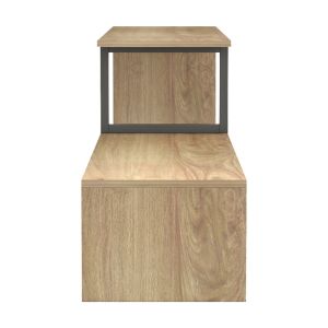 Lilant TV stand, melamine board in sonoma color and black metal leg 160x30x45cm